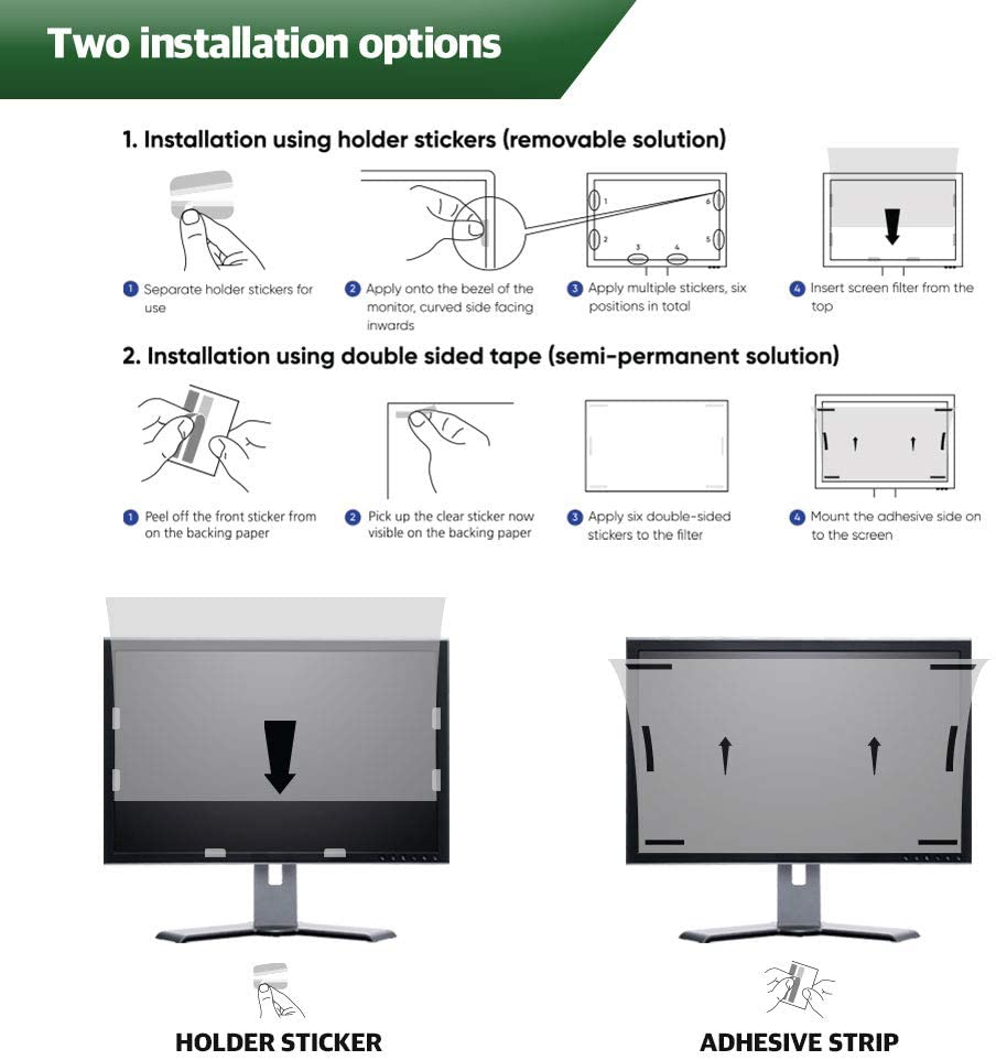 BozaBoza Privacy screen filter with Anti-blue light 防窺防藍光螢幕濾光片19.5”W 16:9 (434 x 236 mm) - BOZABOZAHK